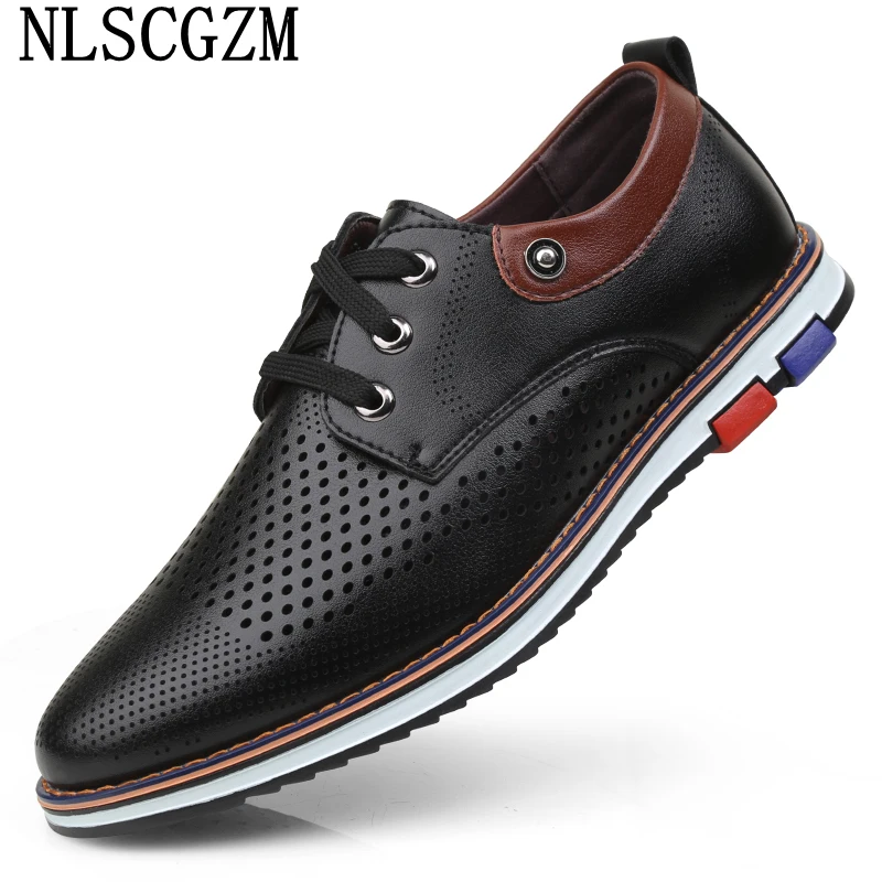 

Туфли-оксфорды мужские из дышащей кожи, повседневная обувь для офиса, роскошные брендовые, 2024