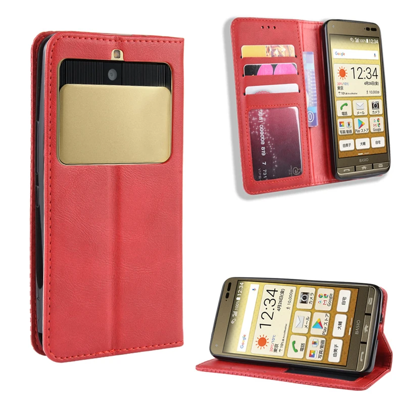 Для Kyocera Basio 3 KYV43 чехол Роскошный PU кожаный, в виде бумажника, магнитный адсорбционный чехол для Kyocera Basio3 телефон сумки защитные чехлы
