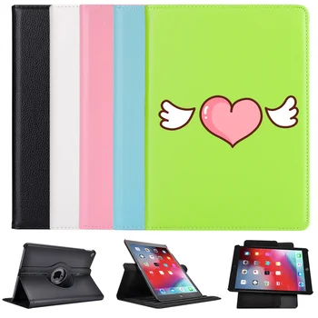 

360° Rotatable Leather Back For iPad Mini 1 2 3 Case Love Heart Protective Covers Funda iPad 7th Generation Case Pro 12 9 2020