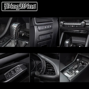 

Car styling For Mazda3 Axela 2020 Modification of carbon fiber pattern interior shift protection patch