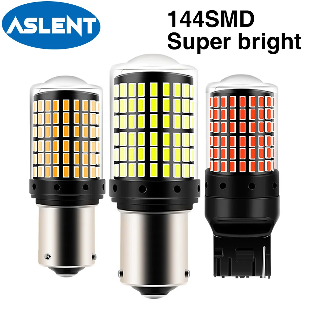 

1PCS CanBus S25 1156 BA15S P21w BAU15S PY21w T20 7440 W21W LED Bulbs 3014 144smd Error Free Canbus Turn Signal Lights Brake lamp