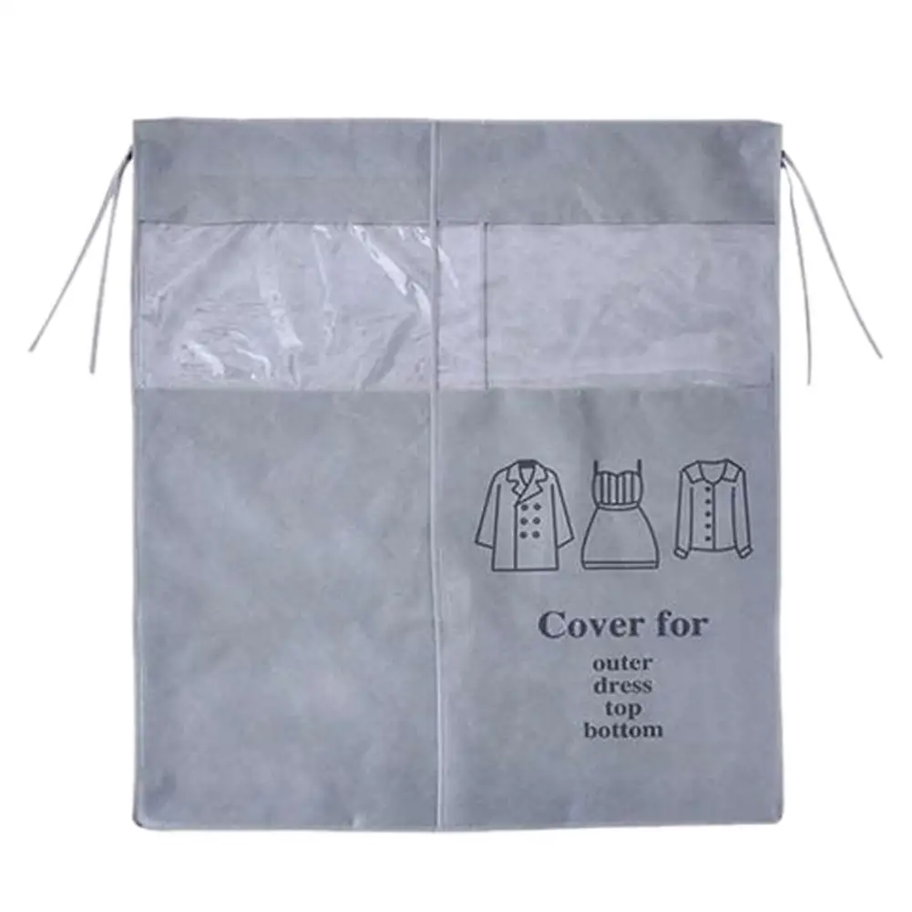 118*88 см нетканое пальто пылезащитный чехол прозрачный пылезащитный чехол для одежды для дома Домашняя одежда анти грязный Анти-пыль использование - Цвет: Gray