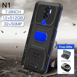 Téléphone portable robuste N1, Version globale, résistant aux chocs, Qualcomm 888, Deca Core, 16 go 512 go, double SIM, 6800mAh, android 11 