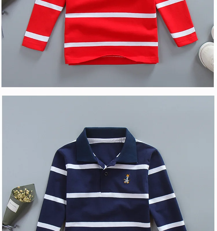 Детская одежда; детская футболка; сезон весна-осень рубашка-поло с длинными рукавами для мальчиков; хлопковая рубашка с отложным воротником; импортные товары; G