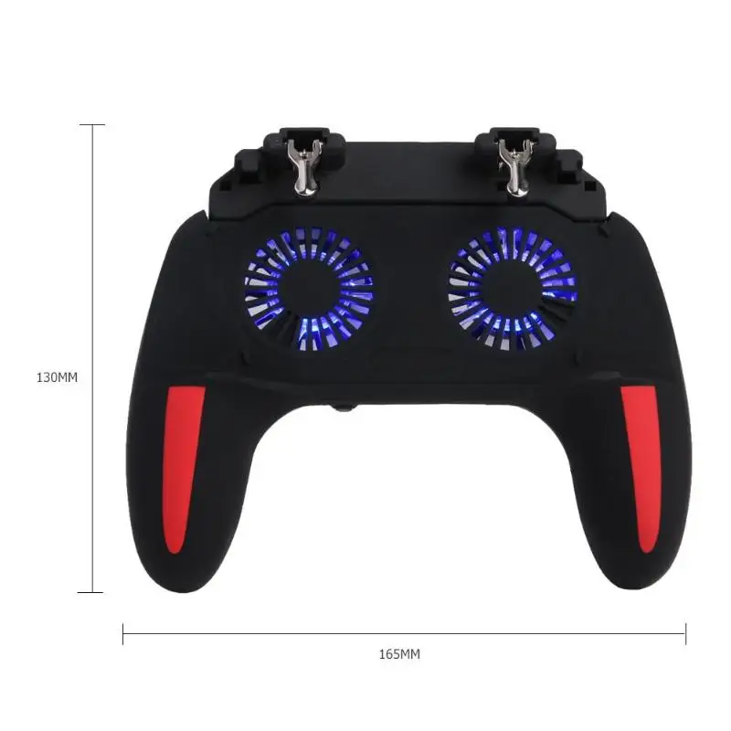  Gaming Grip Game Controller Joystick Gamepad Dual Cooling Fan Highly Sensitive Capacitive Silicone 
