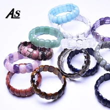 Asingeloo Бусы из натурального камня Аметист Тигровый глаз лазурит розовый кварц авантюрин браслеты для женщин ювелирные изделия