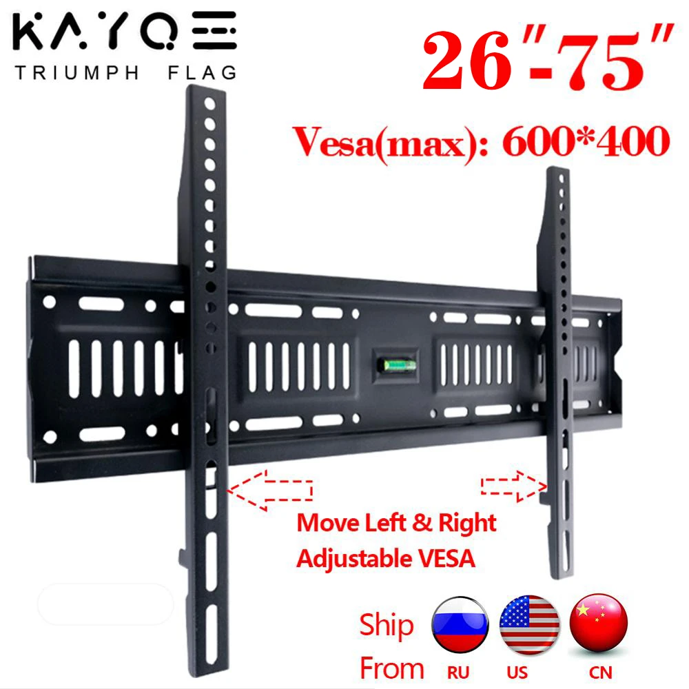 Soporte Universal de pared para Panel LCD LED de 26 75 pulgadas, e inclinable giratorio, estante de TV, soporte de Plasma|Soporte de TV| - AliExpress