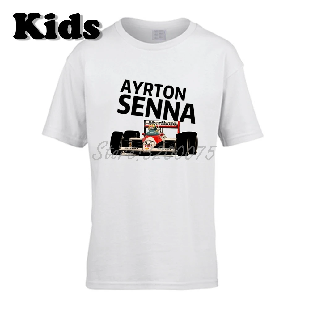 Детская футболка Ayrton Senna da Silva 12 Бразилия 1 чемпионат мира 1988 1990 1991 футболка с круглым вырезом для мальчиков и девочек W19040709