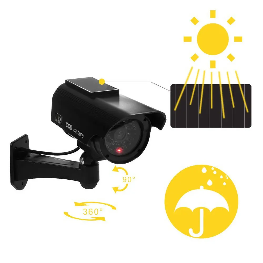 Солнечная энергия Манекен Поддельные безопасности красный светодиодный ccd камеры видеонаблюдения вариусов наблюдения