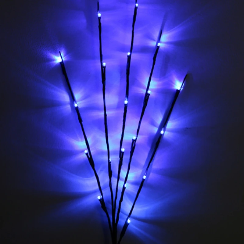 20 лампочек светодиодный модель дерева ветка светодиодный светильник Скандинавская комната спальня макет креативный ночник ива светильник-ветка украшение - Испускаемый цвет: JJ16477B1