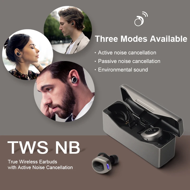 EDIFIER TWSNB TWS Earphone Active Noise Cancelling aptx Earbuds Qualcomm BT 5.0 33hrs Playback LDS Antenna wireless earphone