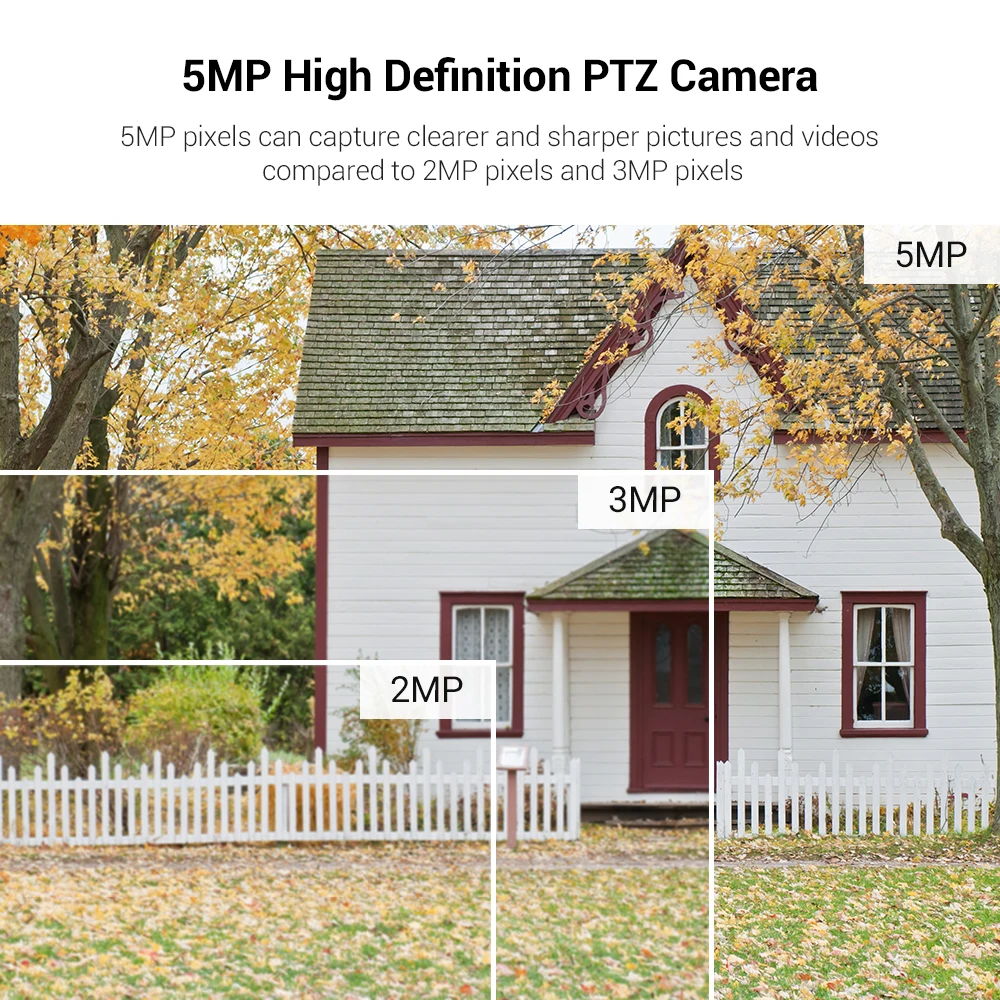 Mini Camera IP PTZ Wifi 5MP ONVIF Digital Zoom