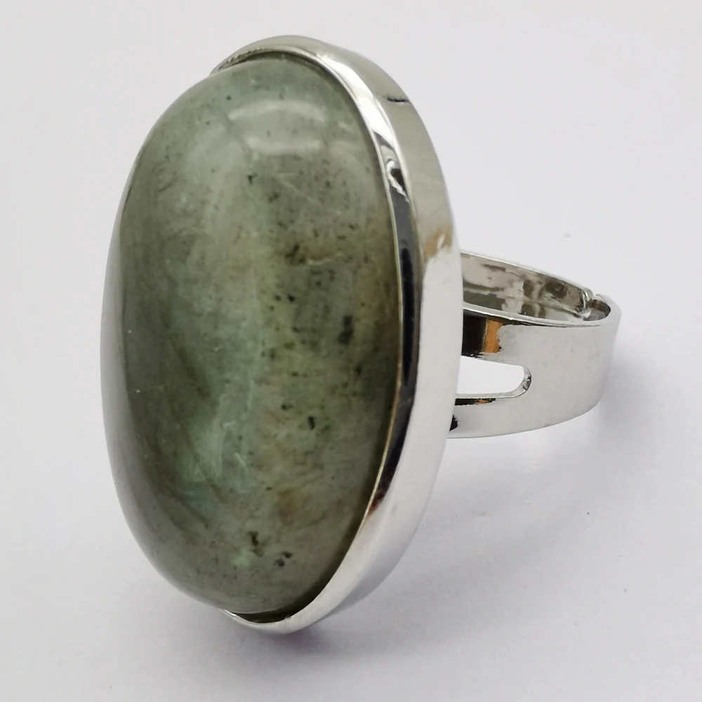 Labradorite Лабрадорит унакит эпидот Howlite Родонит Howlite камень Сердолик Овальный драгоценный камень палец кольцо Размер 8 ювелирные изделия для женщин подарок 1 шт - Цвет основного камня: Labradorite