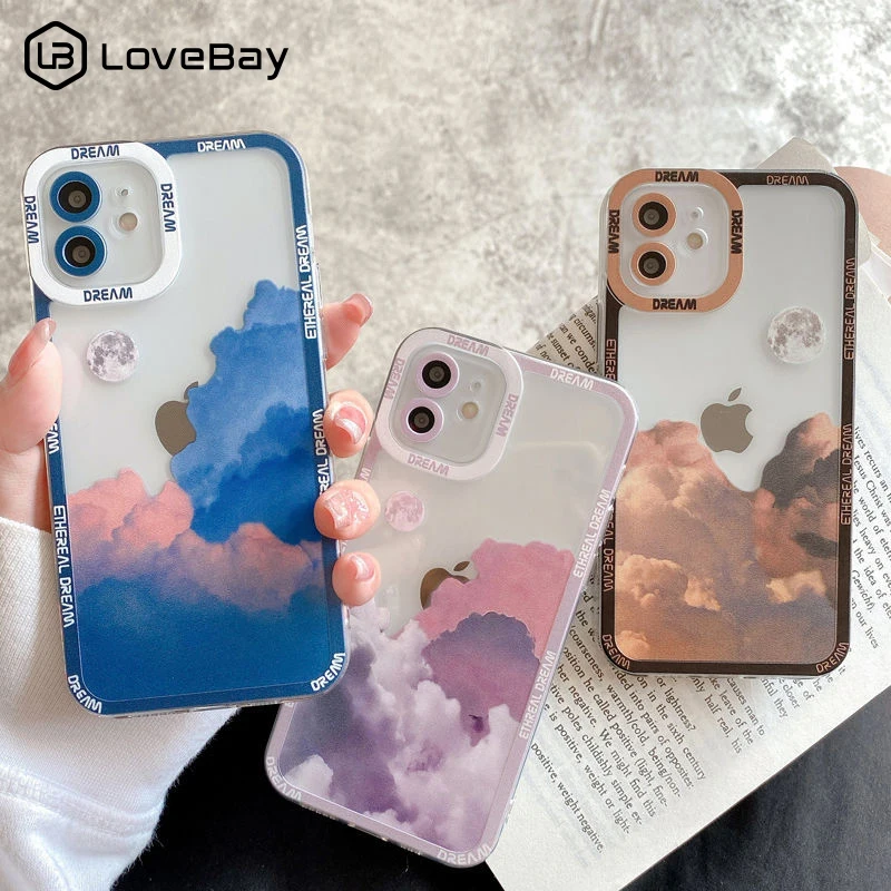 Case Iphone 11 Pro Max Clouds  Silicon Lens Protection Cover - Clear Phone  Case - Aliexpress