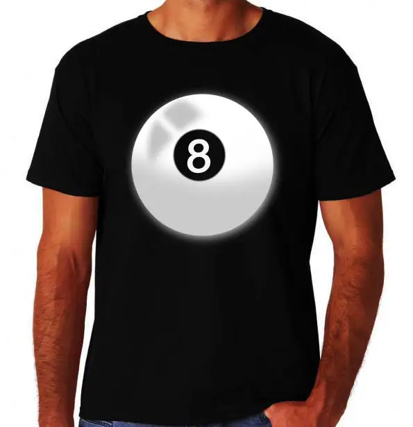 Cheap Crew Neck Men'S Top Tee 8 Ball Pool Snooker Billiards Mens Game Sporter Novelty Slogan New Black T-Shirt Tops Tshirt Homme |