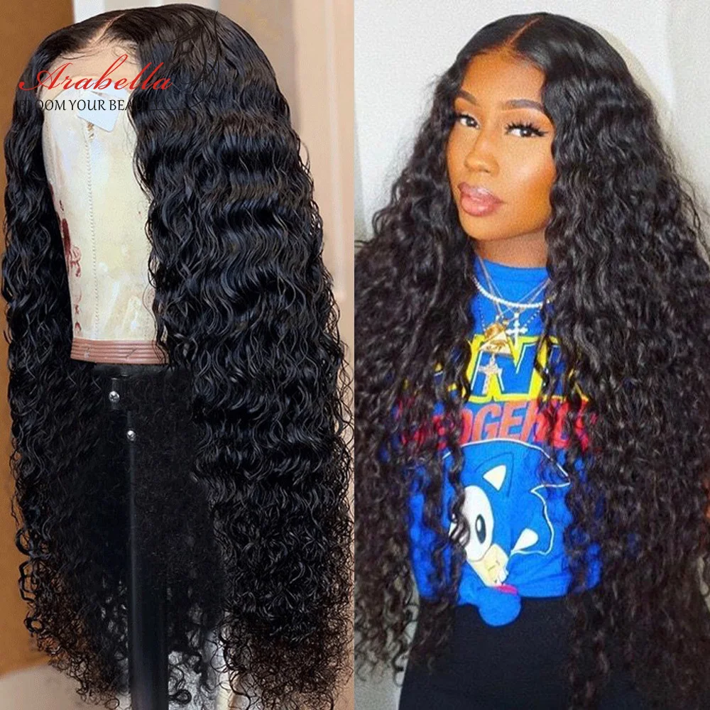 360 Deep Wave Lace Front Human Hair Wigs 180 Density Brazilian Remy Lace Wig With Baby Hair PrePlucked For Black Women Arabella