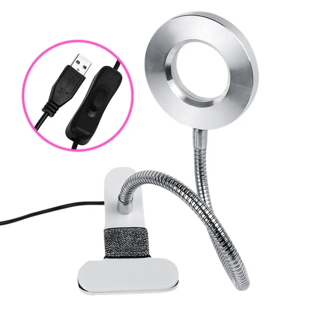 Полый круглый регулируемый татуировки лампа зажим USB светодиодный Красота