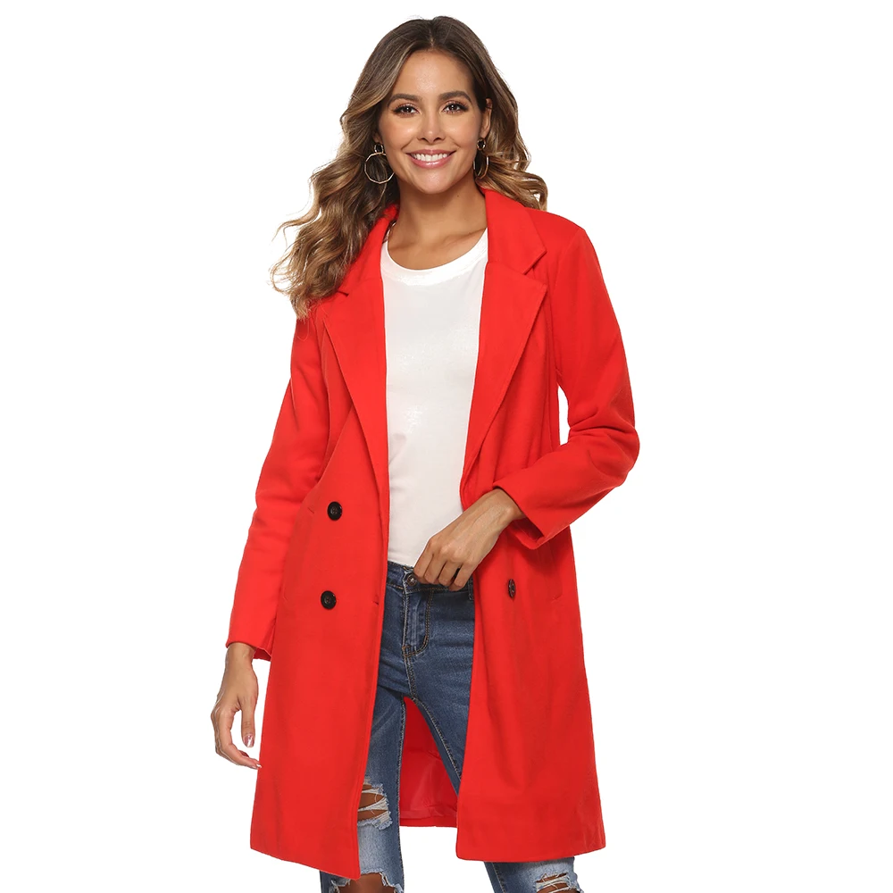 Kopen 2019 Nieuwe Winter Vrouwen Wollen Jas Plus Size Turn Down Kraag Casual Slim Wol Blends Jas Jas Elegante Oversize uitloper 3xl