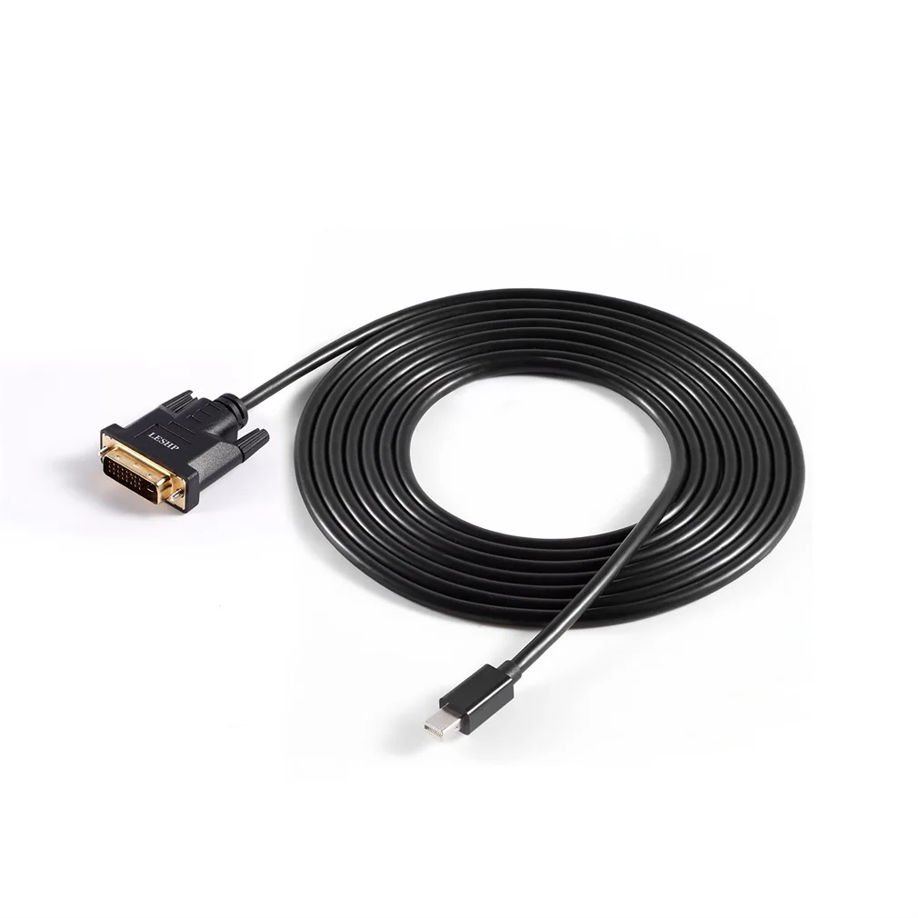 LESHP черный 4K Mini DP DisplayPort 1,2 к HDMI кабель 4K с Позолоченный разъем 1,8 м 6 футов кабель со штыревыми соединителями на обоих концах для подключения