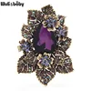 Wuli&baby Purple Crystal Palace Style Flower Brooches For Women Rhinestone Party Office Brooch Pins Gifts ► Photo 1/3
