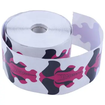 

500pcs Nail Art Form Sticker Self-adhesive Extension Guide Acrylic UV Tips, rose Red