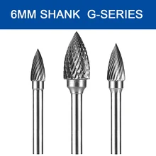 

6mm Shank Tungsten Carbide Burr Bit Rotary Files Engraving Head Tsungsten Steel Milling Cutter Metal Woodworking Grinding