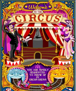 

Circus Decoration Carnival Tent Marquee Amusement Theme Backdrops Vinyl Cloth High Quality Computer Print Party Background