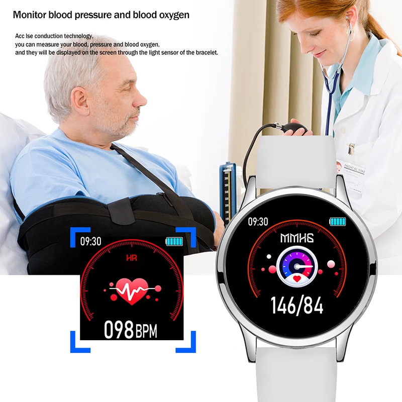 LIGE 2019 Hot Sale Smart Watches Heart Rate Blood Pressure Monitor Smart Watch Women Smartwatch Sport watch for IOS Android+Box
