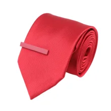 Набор галстуков и зажимов, модные однотонные галстуки из полиэстера 8 см, яркие Галстуки, зажимы на застежке, цветные аксессуары для мужской одежды