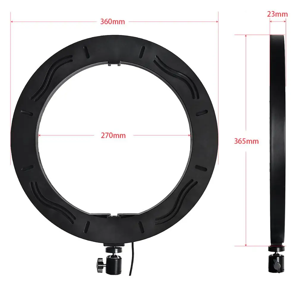  FOSOTO 14 inch Led Ring Light 2900K-5600K Dimmable lighting Self-timer fine makeup live broadcast P - 4000265266146