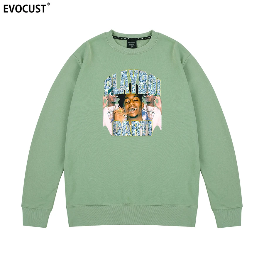 Playboi Carti хип-хоп Винтаж крутой Графический Забавный Рэппер толстовки Мужские Женские Унисекс чёсаный хлопок - Цвет: Matcha green