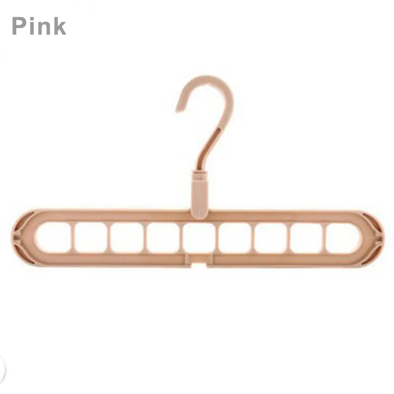 Pink Многофункциональный сушилка для одежды вешалка для хранения многопортовое «Поддержка Пластик шарф Одежда Вешалки в каждом гардеробе на открытом воздухе балкон - Цвет: Pink