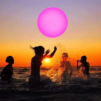 

Swimming Pool Toy 13 Colors Glowing Ball Inflatable LED Glowing Beach Ball Remote Control Outdoor Swimming Pool Beach Ball 520