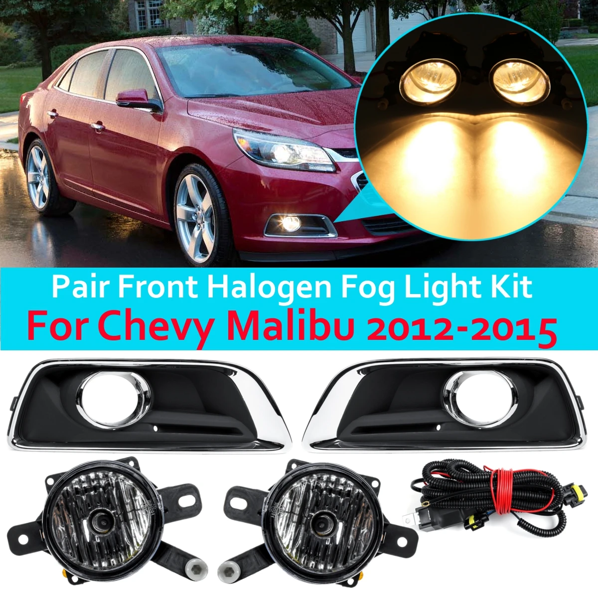 Противотуманные фары 12 В H11 и чехол для Chevy Malibu 2012 2013 2014 2015 противотуманные