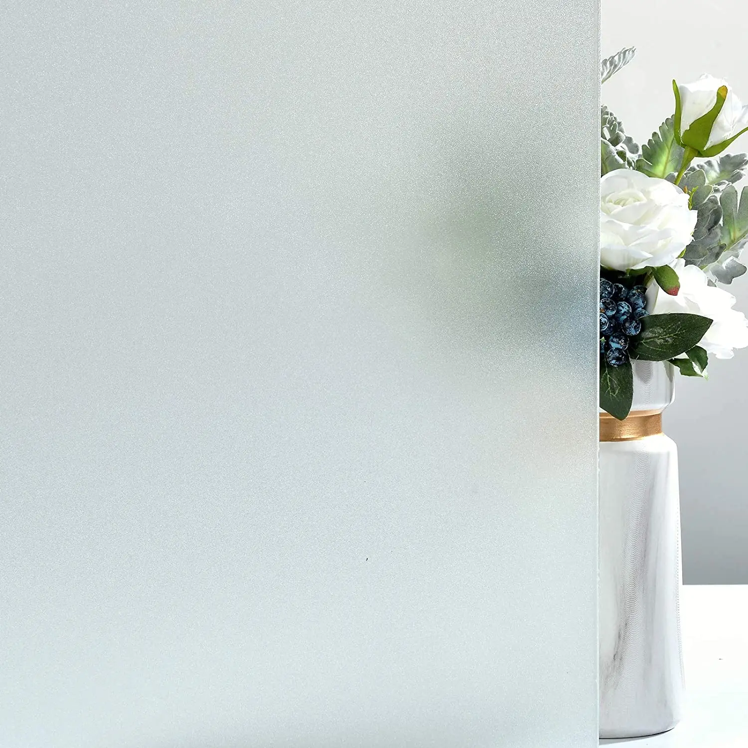 

Matte Pure Frosted Window Film Privacy Glass Vinyl Self Adhesive Film for Home Door Heat Control Tint UV Protective Sticker