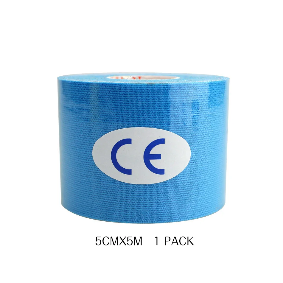 5x500cm Blue Кинезиологическая клейкая лента для безопасности и выживания, Спортивная мышечная лента, для кемпинга, путешествий, медицинский аварийный комплект SOS - Цвет: 5x500cm Blue