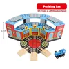 Wooden Track Railway Accessories Bridge Train Station Tunnel Cross Compatible All Brands Wood Track Educational Toys for Kids 3