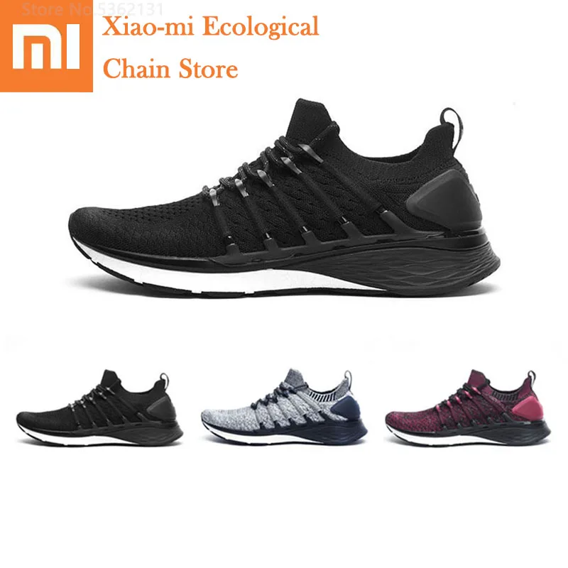 Xiaomi Mijia Sneaker 3 беговые кроссовки система блокировки рыбьей кости эластичный вязаный вамп амортизирующая Мужская Спортивная обувь для фитнеса PK Mijia 2