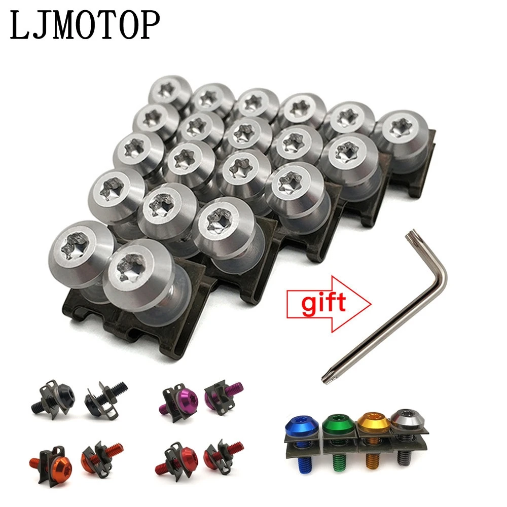 General purpose Motorcycle Fairing Screws Clips Body Spring Bolts For YAMAHA XMAX 300 IRON MAX FZ600 XJR1300 FJR 1300 WR250F | Автомобили