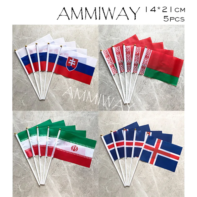 AMMIWAY 14x21 см 5 шт. Словакия Беларусь фотофлаги меньшего размера полиэстер Иран