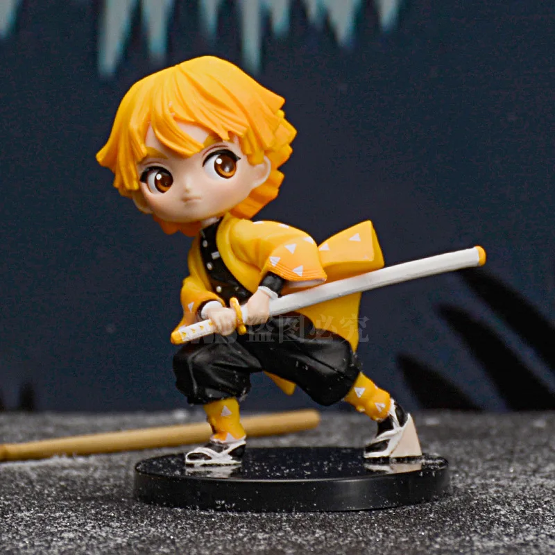 Слоновая кость Demon Slayer Kimetsu no Yaiba фигурка игрушки Tanjirou Nezuko Inosuke Zenitsu ПВХ экшн кукла сувенир украшение Xms подарок - Цвет: Слоновая кость