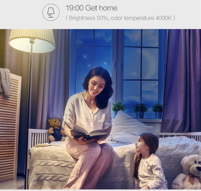 Смарт-лампа xiaomi Aqara 9 Вт E27 2700 K-6500 K 806lum умный настраиваемый светодиодный светильник белого цвета комплект для работы дома и приложение для дома xiaomi