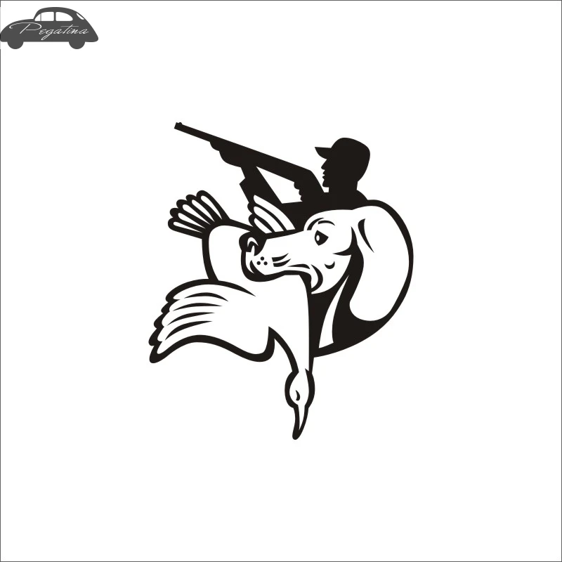 Pegatina Hunt Duck Decal Hunting Dog Shotgun Sticker Hollow Sticker Hunter Car Window Vinyl Decal Funny Poster Motorcycle