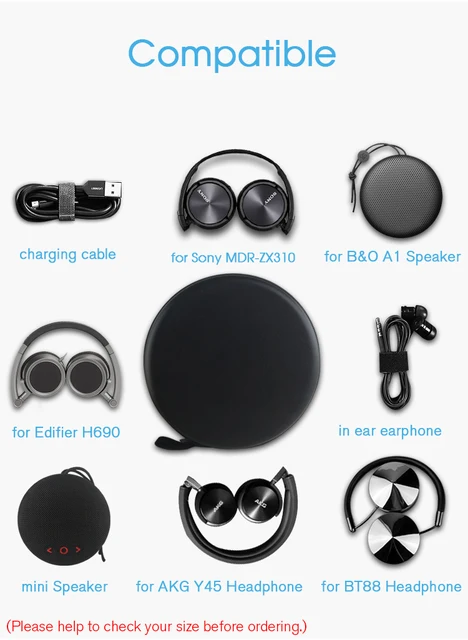 Custodia Rigida Per Cuffie - Grande, Con Organizer, Ideale Per Viaggi - Foto 7