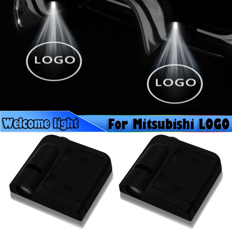 2 шт Беспроводной магнитный Автомобильный Дверной Добро пожаловать светодиодный лазерный проектор свет тени призрак лампочка освещения подножки для Mitsubishi автомобильные аксессуары