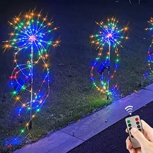 

200LEDs Solar Firework Light Outdoor Holiday Street Light Remote Control Garden Firework Light Solar Lights for Garden Decor