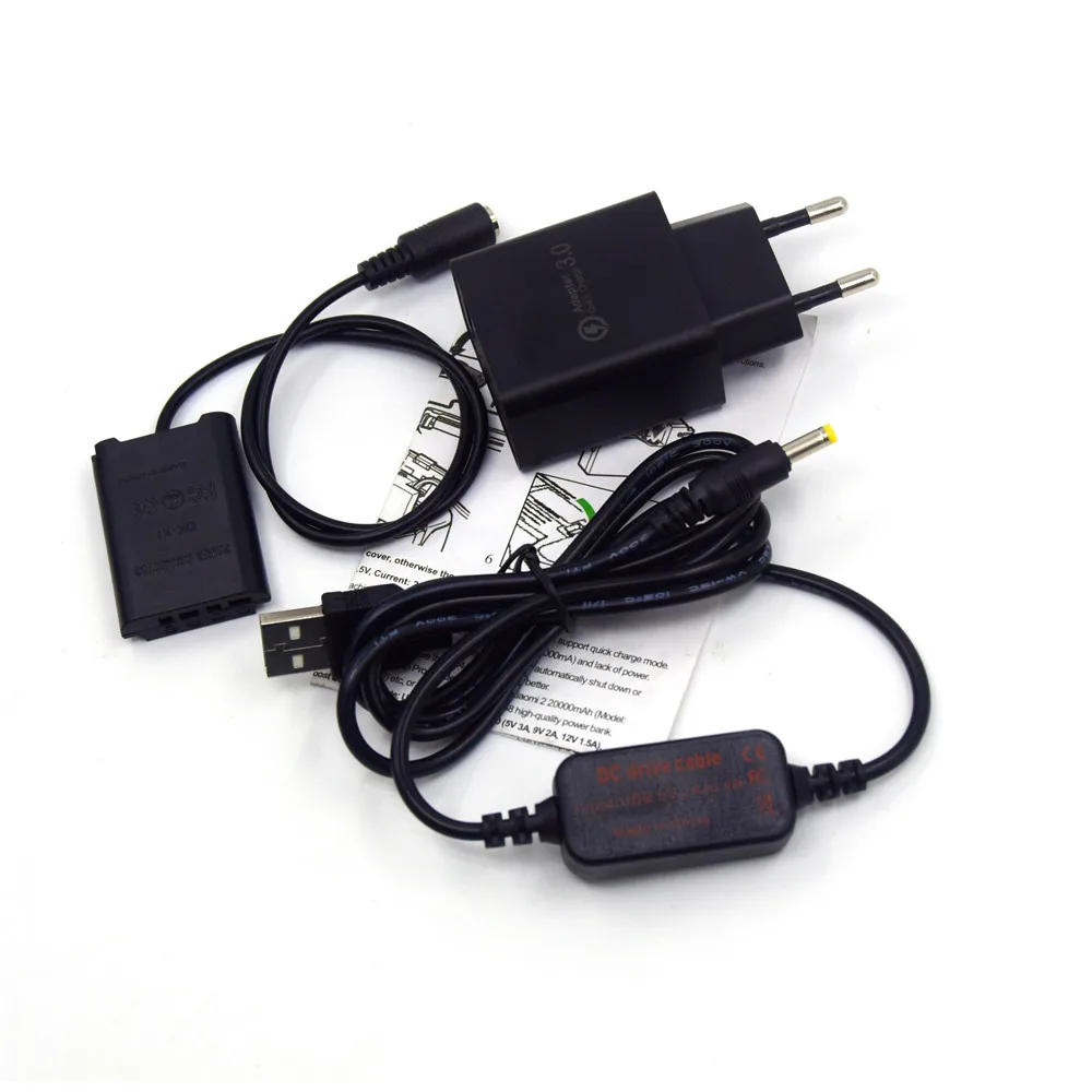 Внешний аккумулятор USB кабель 4 2 V + DK X1 DC муфта NP BX1 NPBX1 пустышка батарея быстрое