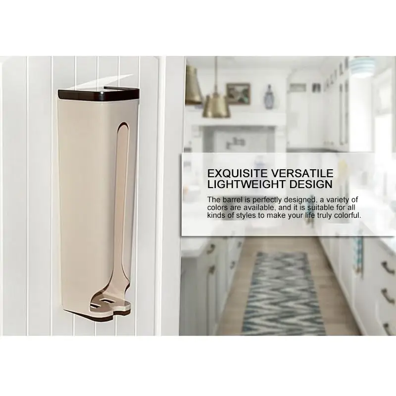 Garbage Bag Storage Box Dispenser Recycle Bag Storage Box Wall Mount Hanging Garbage Holder Kitchen Bins Organizer Housekeeping