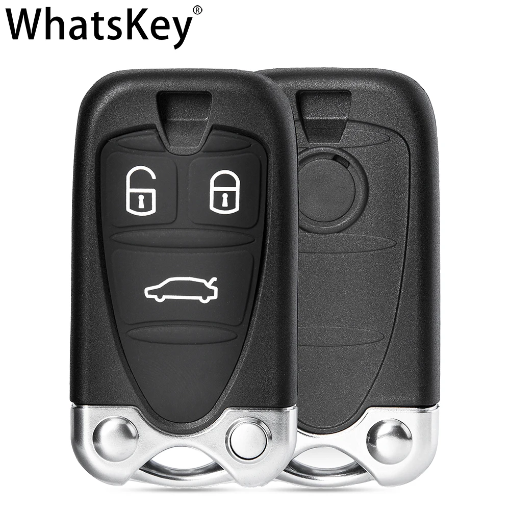 WhatsKey Remote Smart Key Card Shell 3 Button For Alfa Romeo 159 Brera156 Spider Replacement auto key case housing Uncut Blade