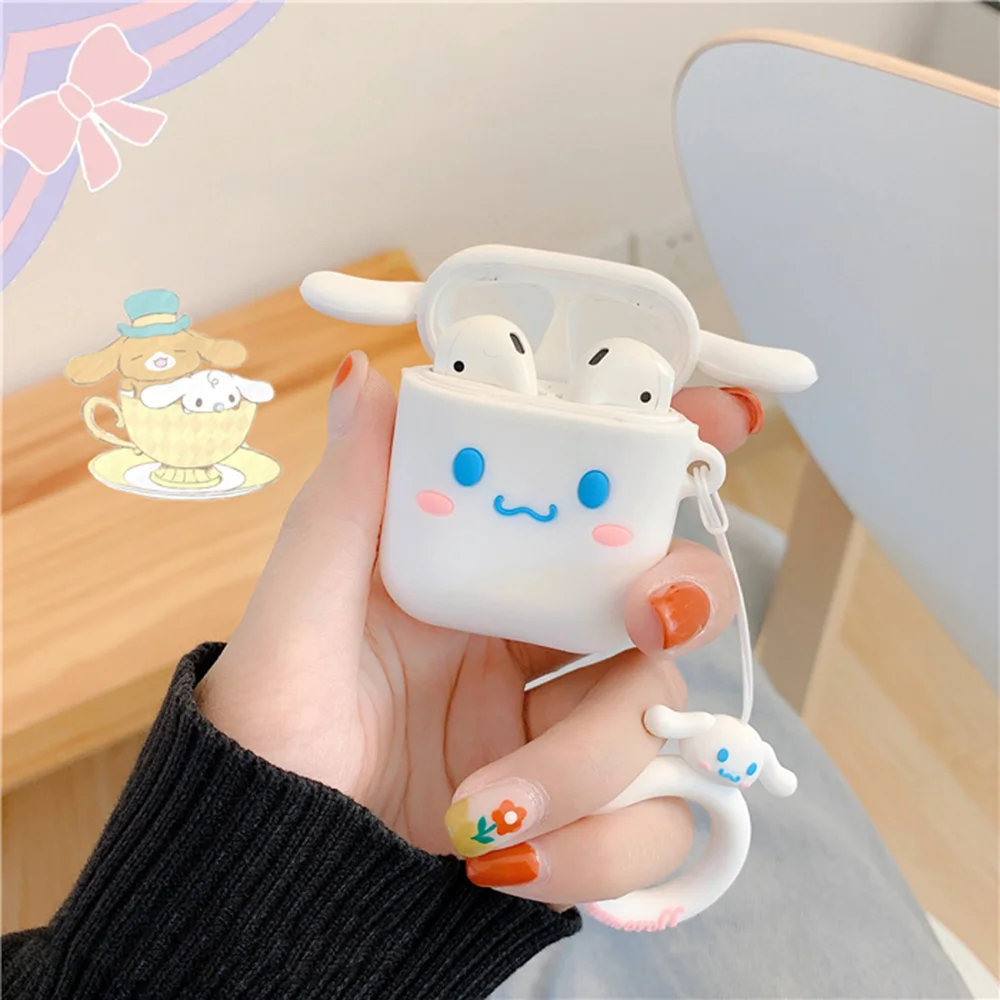 909018 Q UNCLE Симпатичные Аниме утка Защитные чехлы для Apple Airpods 1/2 поколение женский Bluetooth гарнитура Силиконовый Модный чехол для пары - Цвет: 909018
